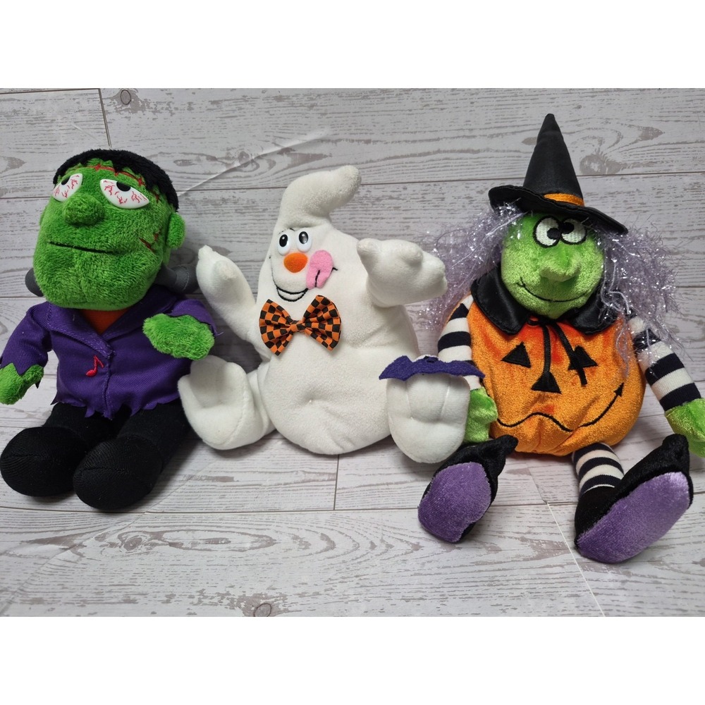 Lot Of 3 Small Stuffed Plush Animals For Halloween